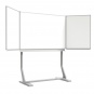 Klapp-Tafel freistehend, Mittelfläche 150x100 cm, Stahlemaille weiß, 